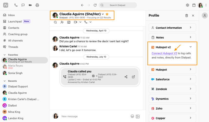 Dialpad Connect Hubspot V2