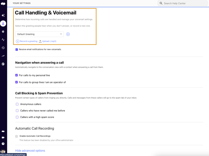 Dialpad call-handling-and-voicemail