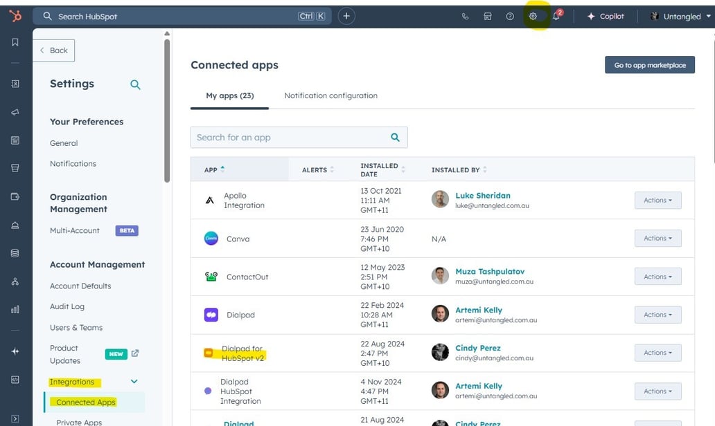 Steps to Set Up Dialpad HubSpot V2 Integration